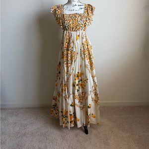 Farm Rio Cashew Crossed Back Dress Sz. M